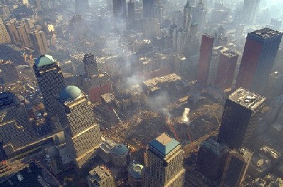 Aerial view of World Trade Center